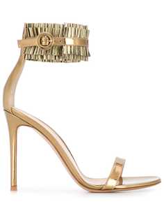 Gianvito Rossi pleated ankle-strap sandals