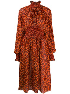 MSGM leopard print long dress