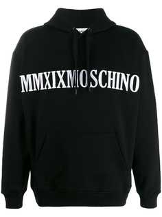 Moschino Roman Numerals logo hoodie