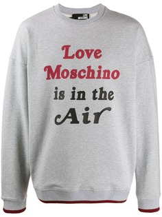 Love Moschino printed Love Moschino is in the air sweatshirt