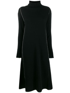 Jil Sander кашемировое платье с высоким воротником