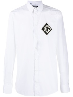 Dolce & Gabbana рубашка с нашивкой-логотипом