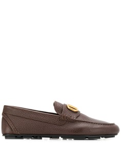 Valentino logo plaque loafers