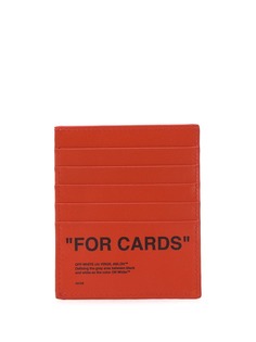Off-White slogan print cardholder