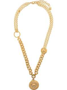 Versace embellished Medusa pendant necklace