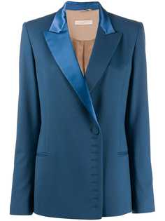 Ssheena satin lapel wool blazer