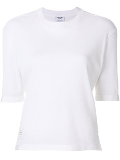 Thom Browne футболка в рубчик с круглым вырезом