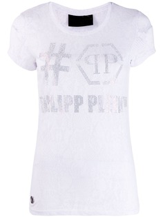 Philipp Plein футболка с эффектом потертости