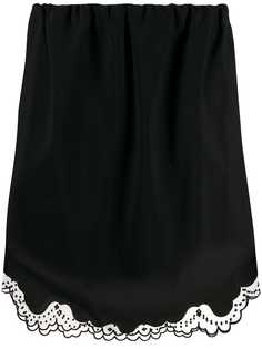 Nº21 embroidered tulle trim skirt