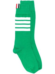 Thom Browne 4-Bar Mid-Calf Cotton Socks