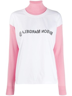 Mm6 Maison Margiela inverted logo layered effect sweater