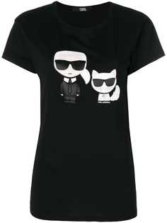 Karl Lagerfeld футболка Karl & Choupette Ikonik