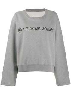 Mm6 Maison Margiela reversed logo oversized sweatshirt