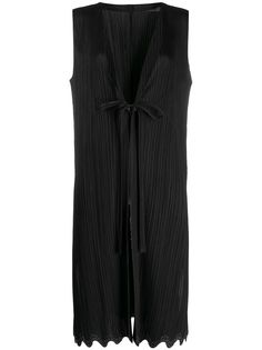 Pleats Please By Issey Miyake wave-hem sleeveless jacket