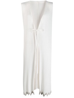 Pleats Please By Issey Miyake wave-hem sleeveless jacket