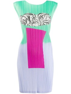 Pleats Please By Issey Miyake print mix dress