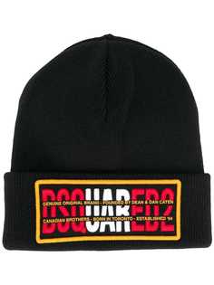 Dsquared2 шапка бини с нашивкой-логотипом