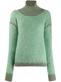 Tela high standing collar jumper