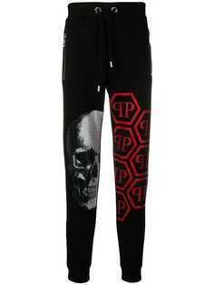 Philipp Plein спортивные брюки с декором Skull