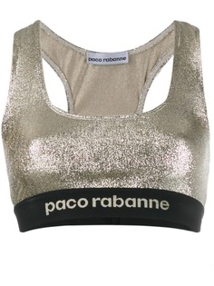 Paco Rabanne топ без рукавов с эффектом металлик