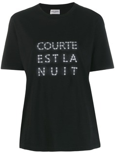 Saint Laurent футболка Courte Est La Nuit