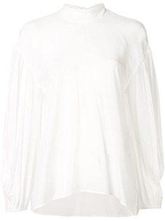 Chloé mock neck fluid blouse