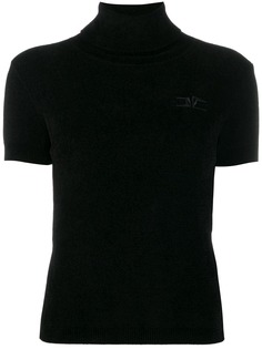 Elisabetta Franchi embroidered logo knit top