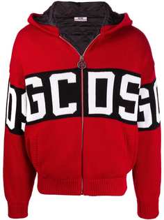 Gcds zip up knit hoodie