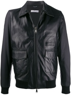 Daniele Alessandrini zipped leather jacket