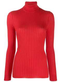 Gucci Fine silk turtleneck knitted top