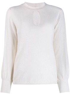 Allude teardrop detail knitted top