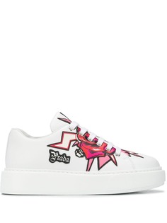 Prada lightning rose platform sneakers