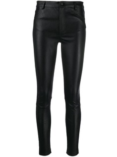 Drome waxed fitted trousers