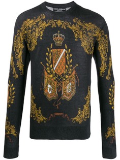 Dolce & Gabbana crown and crest print sweatshirt