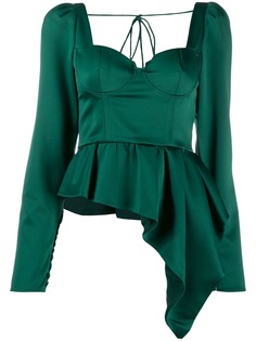 Self-Portrait asymmetric bustier top