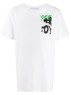 Off-White graffiti logo print T-shirt