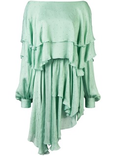 Alexandre Vauthier платье с рюшами на одно плечо