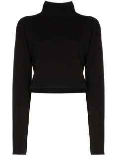 Helmut Lang cropped turtle-neck jumper