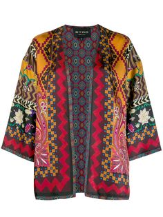 Etro all-over print cape