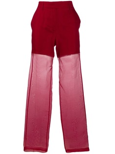 Helmut Lang organza straight-leg trousers
