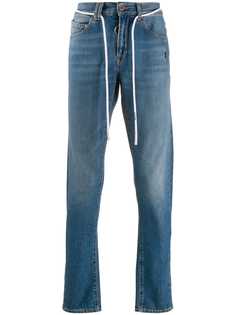 Off-White drawstring belt slim-fit denim jeans