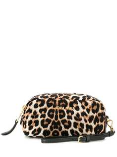 Miu Miu leopard print makeup bag