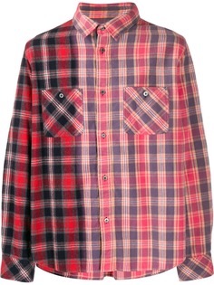 Sacai two-tone plaid shirt