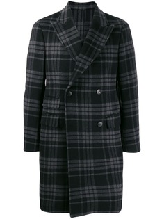 Z Zegna plaid double-breasted coat