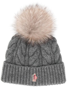 Moncler Grenoble pom-pom cable knit hat