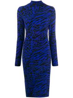 Blumarine animal print midi dress