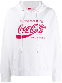 Facetasm logo slogan print hoodie