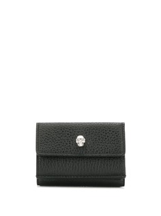 Alexander McQueen кошелек в три сложения с декором Skull
