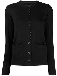 Sacai кардиган с атласной вставкой