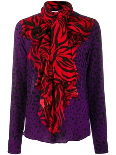 Faith Connexion contrast animal print blouse